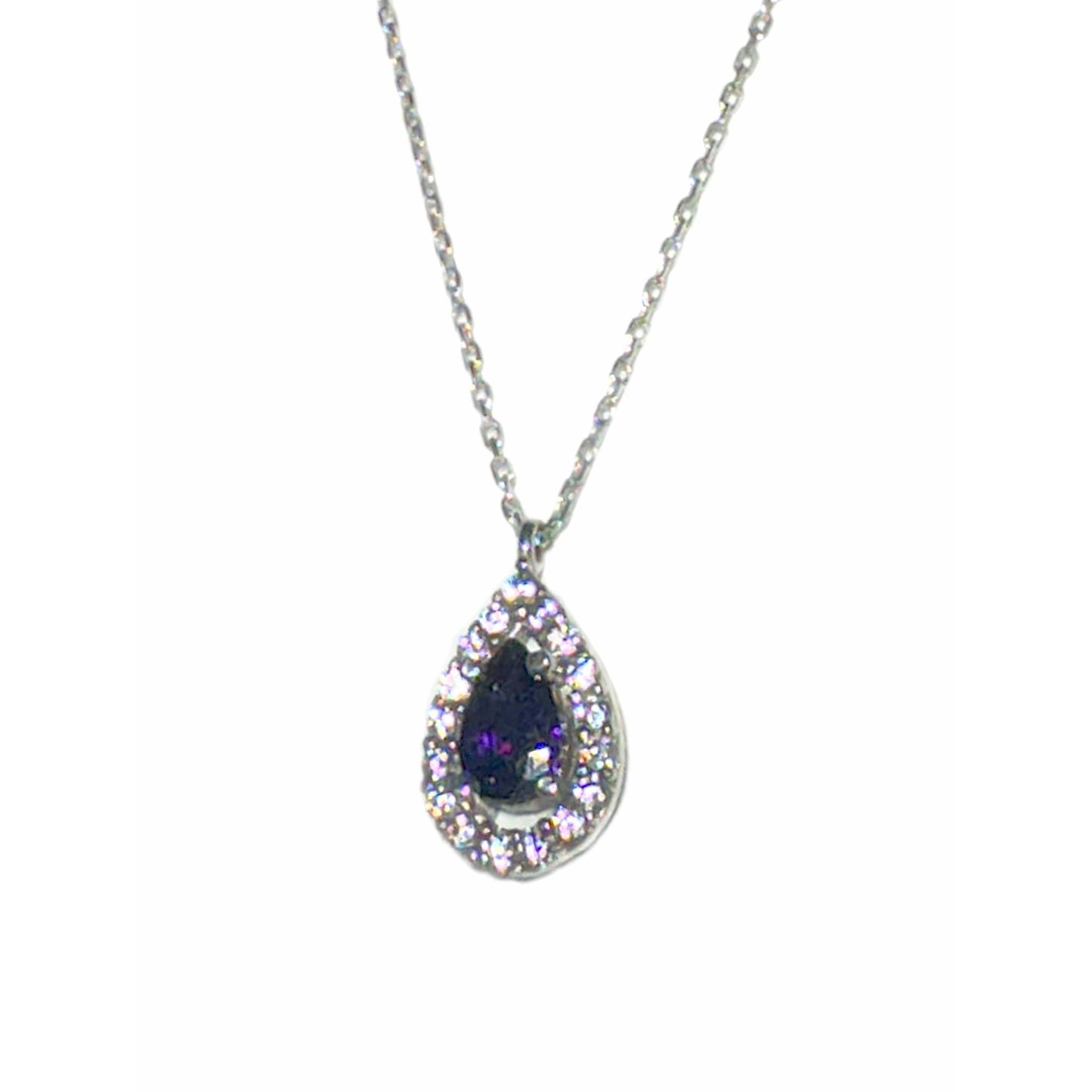 Amethyst love necklace