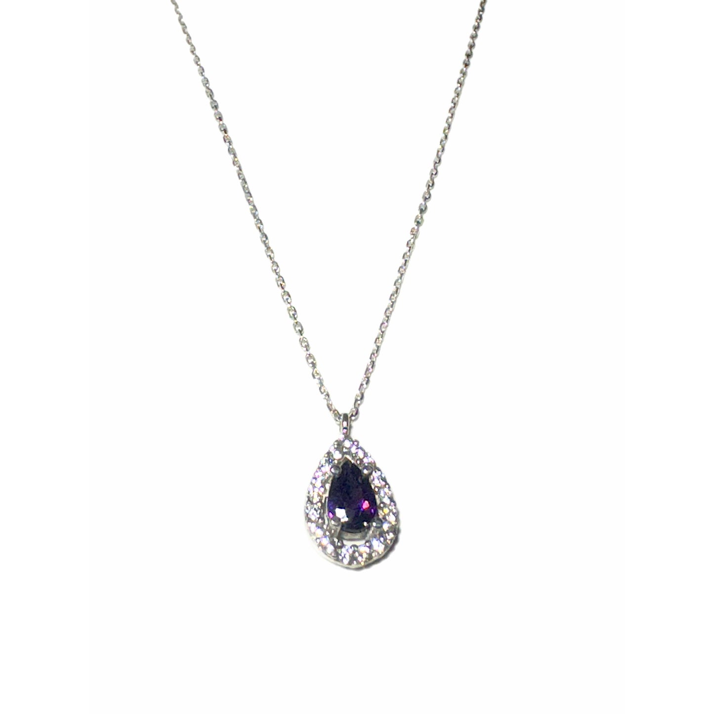 Amethyst love necklace