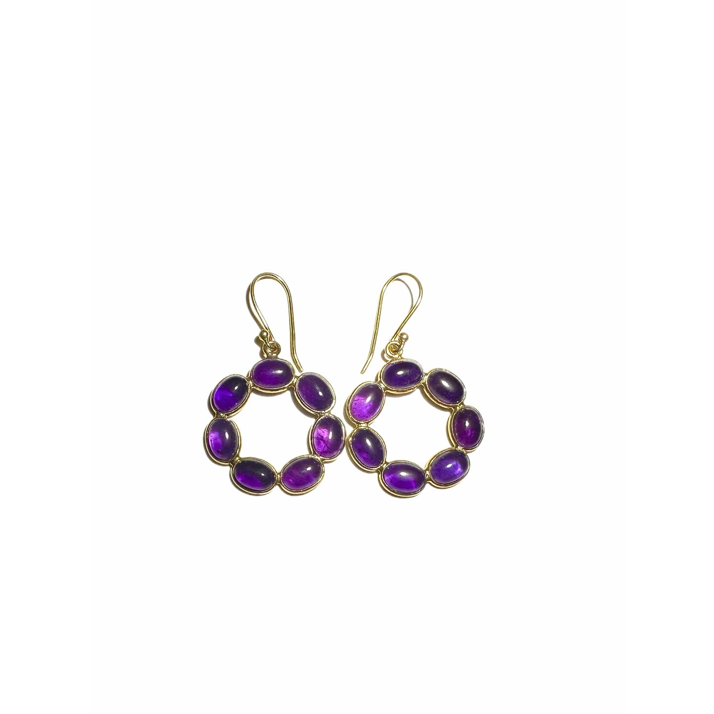 Amethyst love earrings