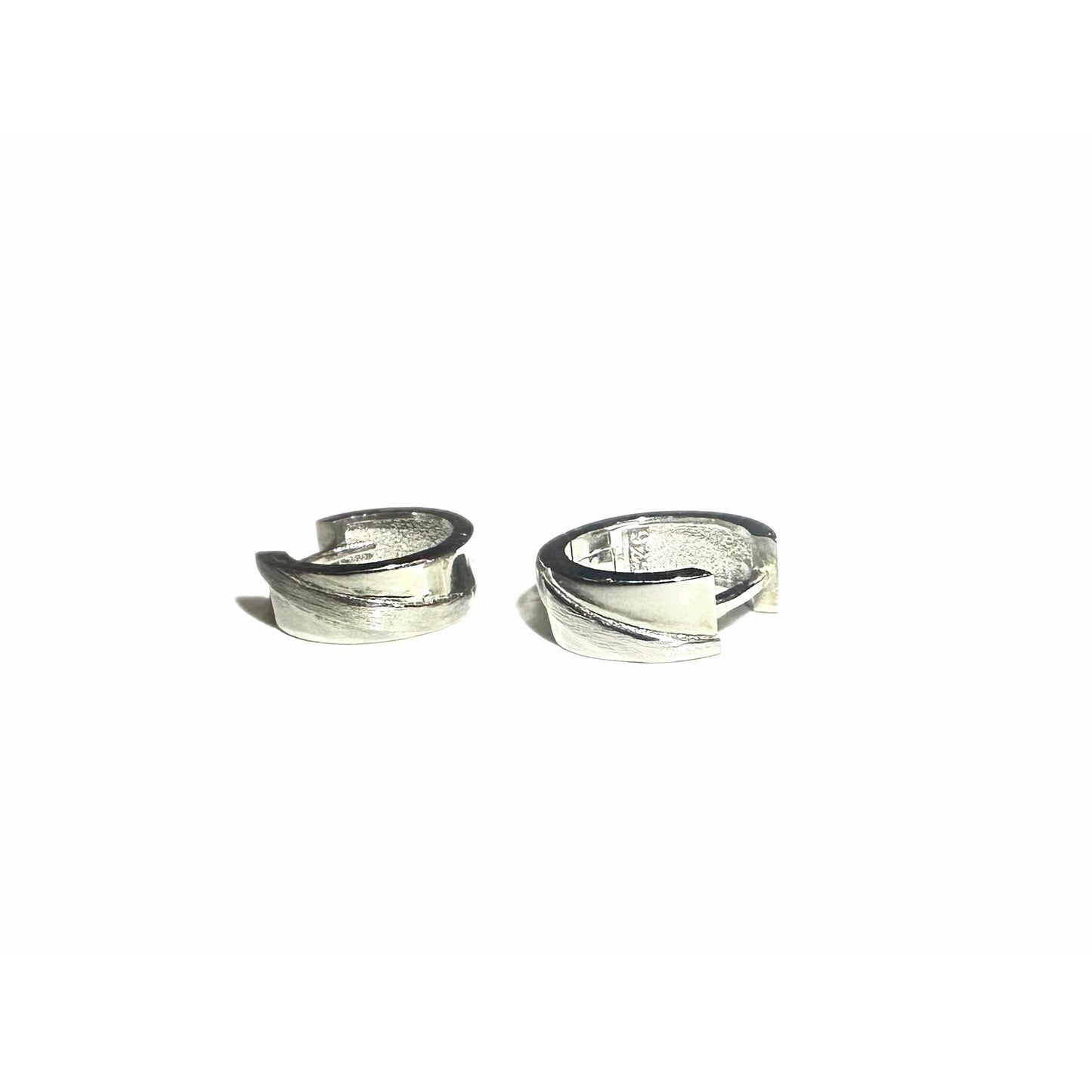 Thick hoop earrings