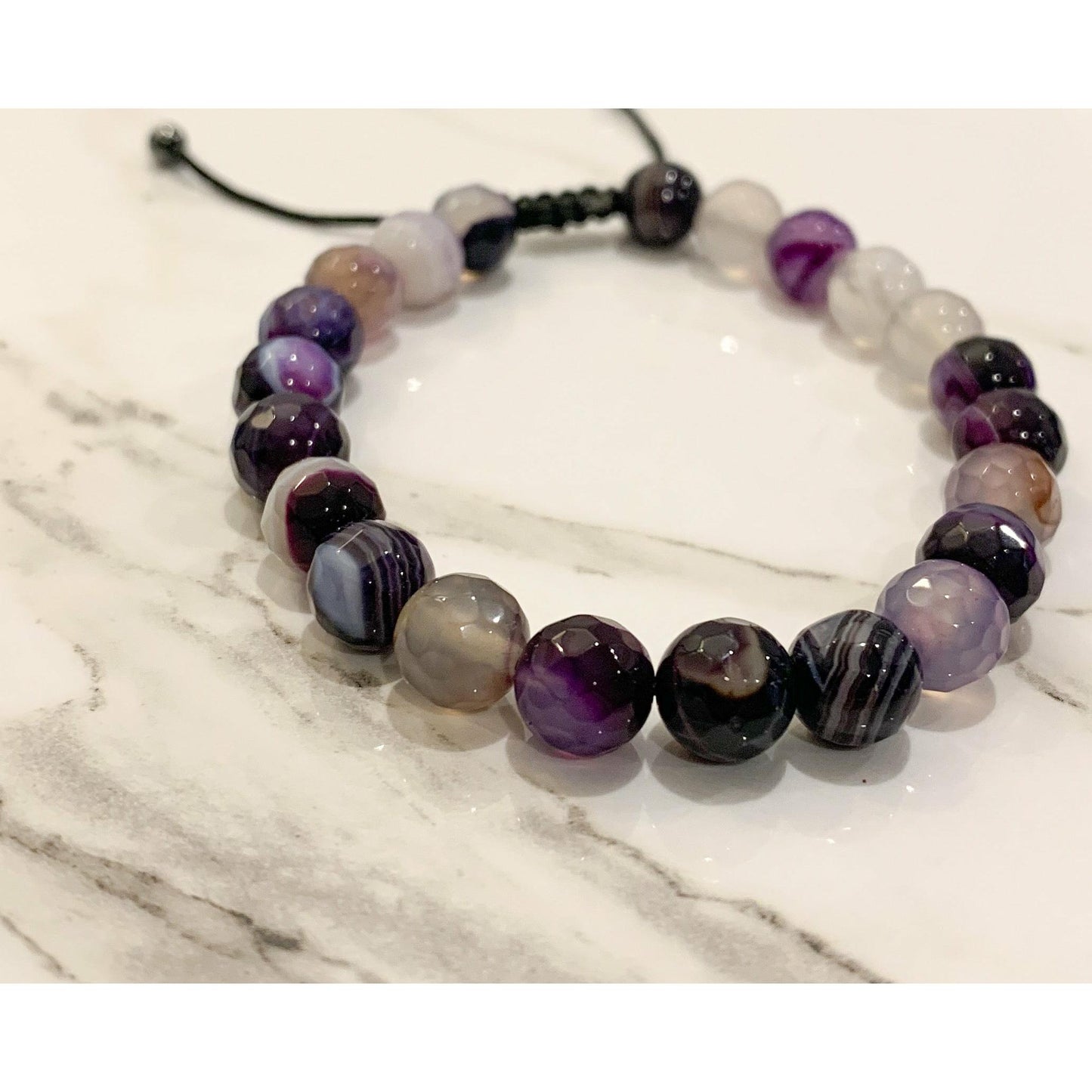 Faceted Chalcedony Stone Bracelet