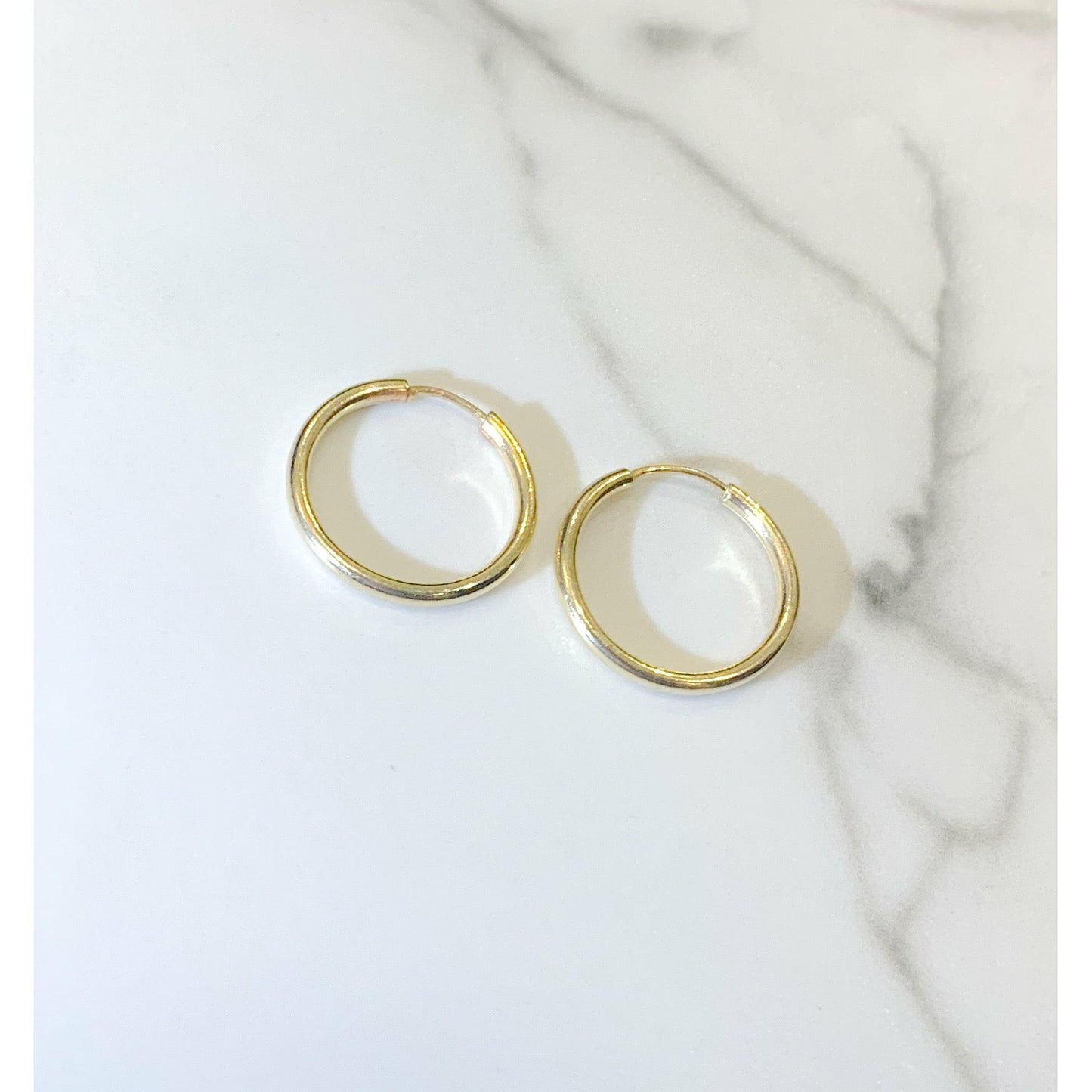 Mini Gold Hoop Earrings in Silver