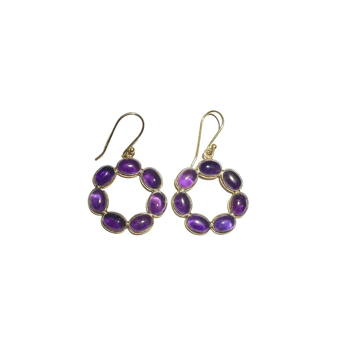 Amethyst love earrings