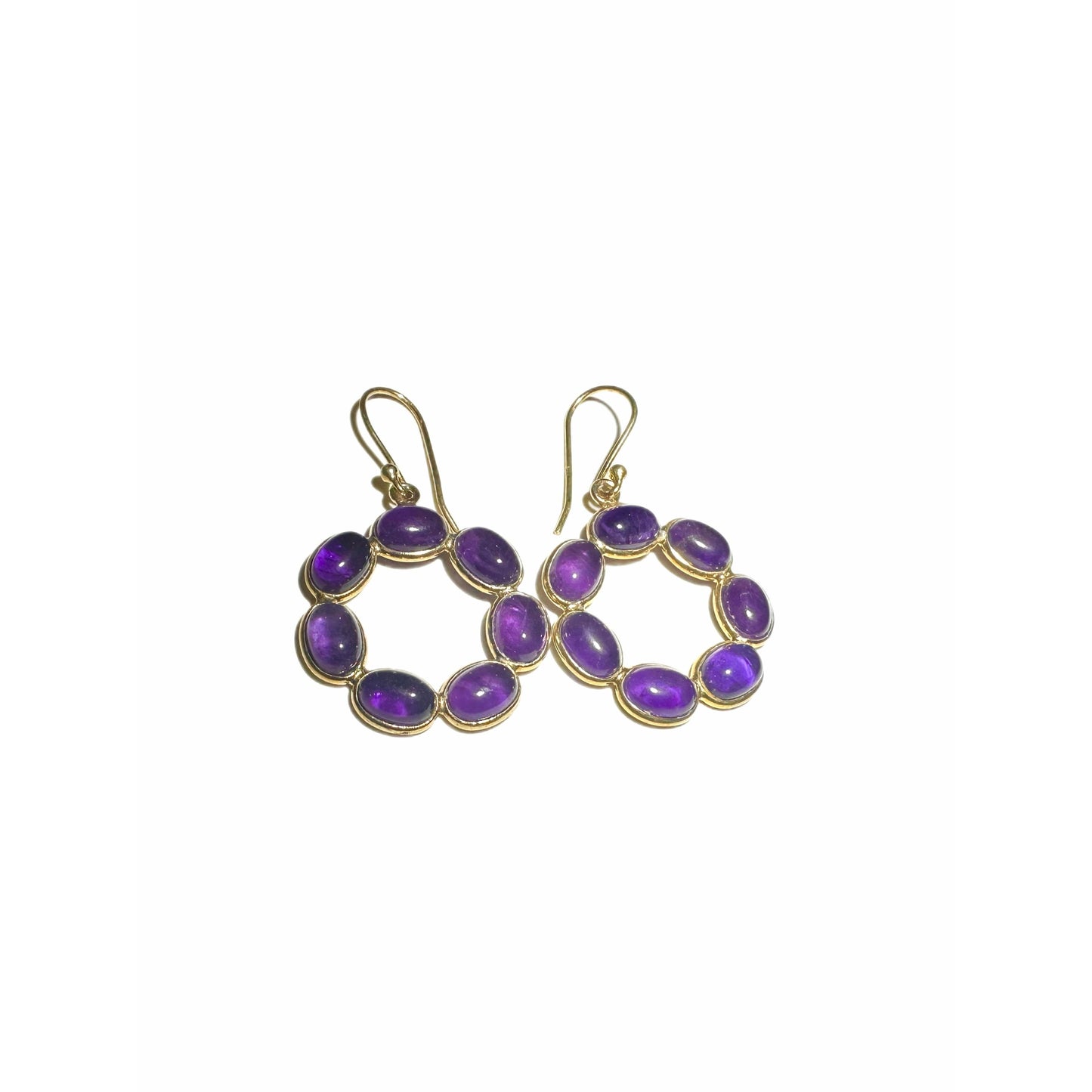 Amethyst love earrings