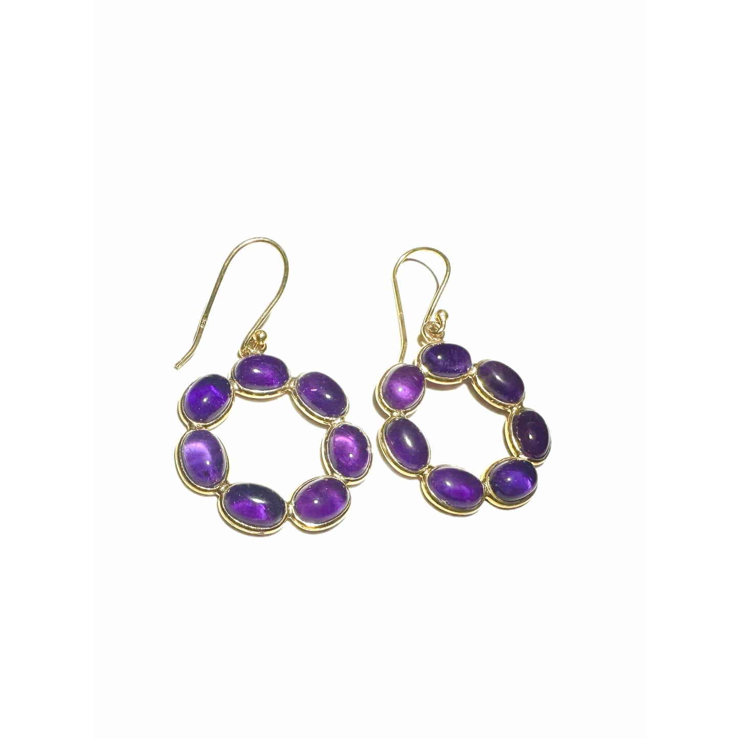 Amethyst love earrings