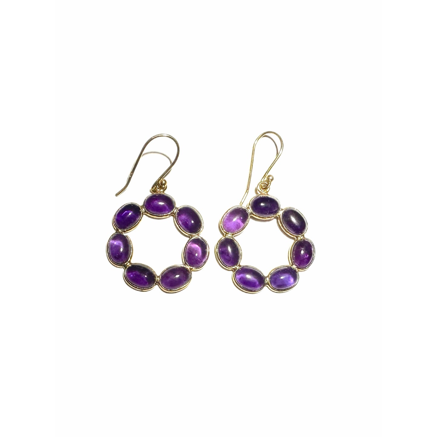Amethyst love earrings